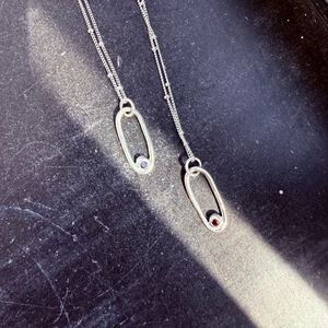 Halo Necklace, Sterling Silver
