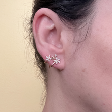 Load image into Gallery viewer, Golden Flower Cuff Earrings– Gold Plated
