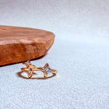 Load image into Gallery viewer, Stars Ring – Gold-Plated Adjustable
