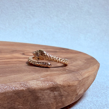 Load image into Gallery viewer, Wrapped snake Ring, Adjustable Gold Plated

