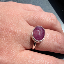 Load image into Gallery viewer, Natural Pink Sapphire Ring, Sterling Silver
