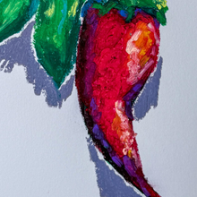 Load image into Gallery viewer, Colorful parrot painting with a light gray background
