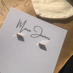 Pave Bar Earring, Stud