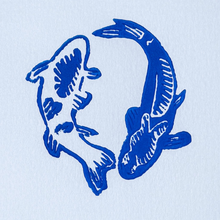 Load image into Gallery viewer, Koi Circle Linocut Print – 5x7 Archival Art Print

