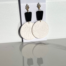 Load image into Gallery viewer, White and Black Classic Earrings
